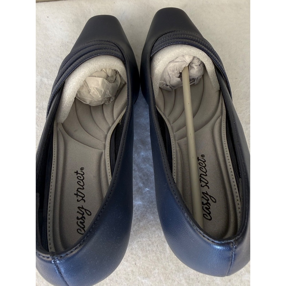 Easy Street Entice Flats Womens 10M Navy Slip On Comfort Dress Shoes NWOB - Picture 5 of 6